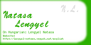 natasa lengyel business card